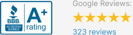 Google Reviews - 5 stars, BBB+